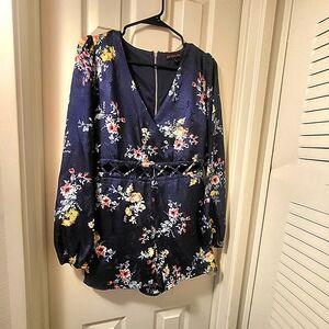 Material Girl Navy Floral Jumpsuit